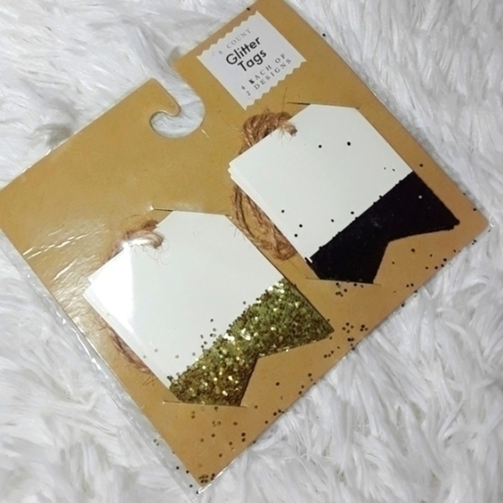 ☄Present Accent Glitter Tags Pack of 8